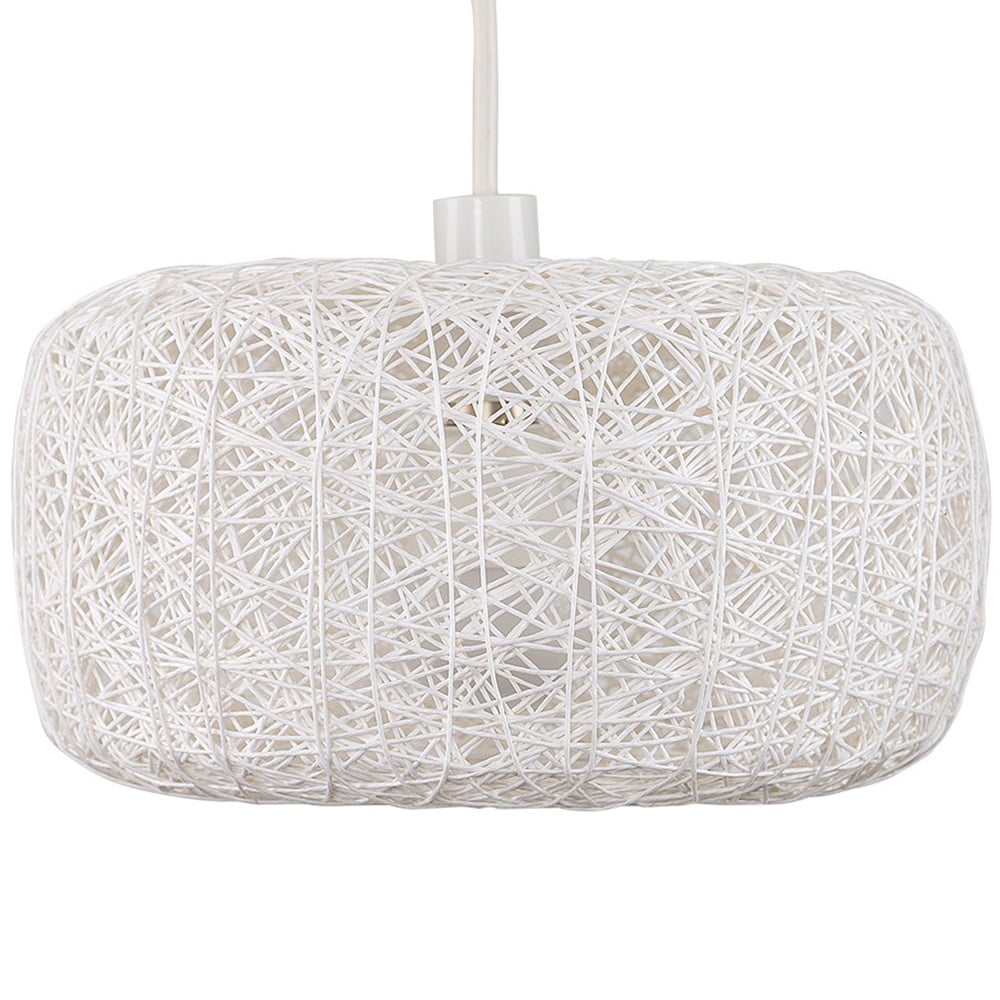 Value Lights Bjorn Bamboo/Rattan Novelty Pendant Shade white