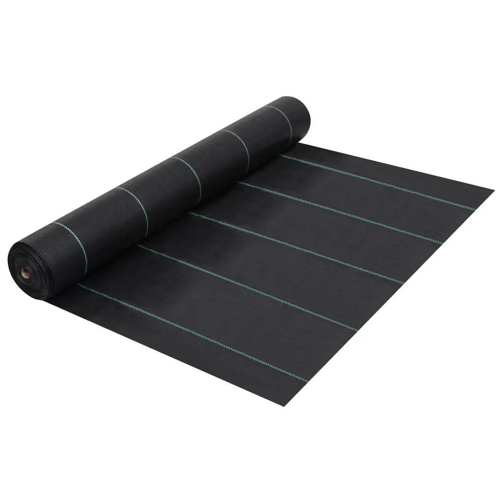 VidaXL Weed & Root Control Mat Black 2x150 m PP
