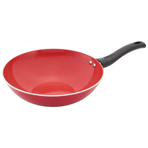 Judge Ceraglide, 28cm Woks, Non-Stick, Red, Red