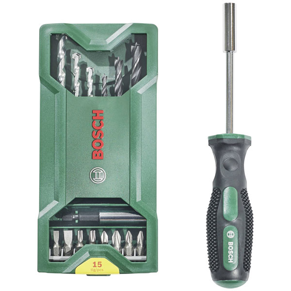 Bosch Accessories Bosch 2607017654 Mini X-Line 16-Piece Drill Bit Set for Home Use