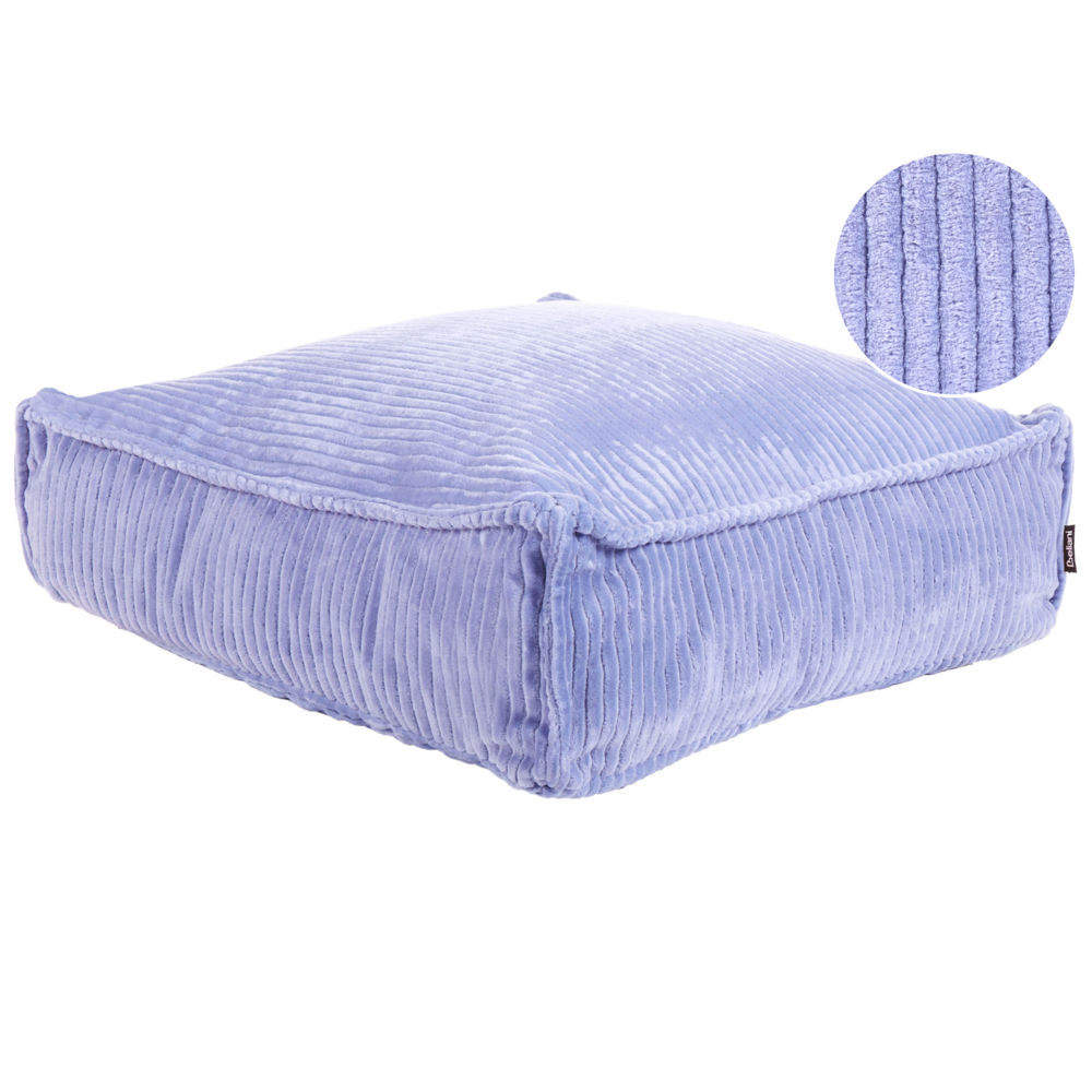 Beliani Floor Cushion Allozai Velvet Light Violet
