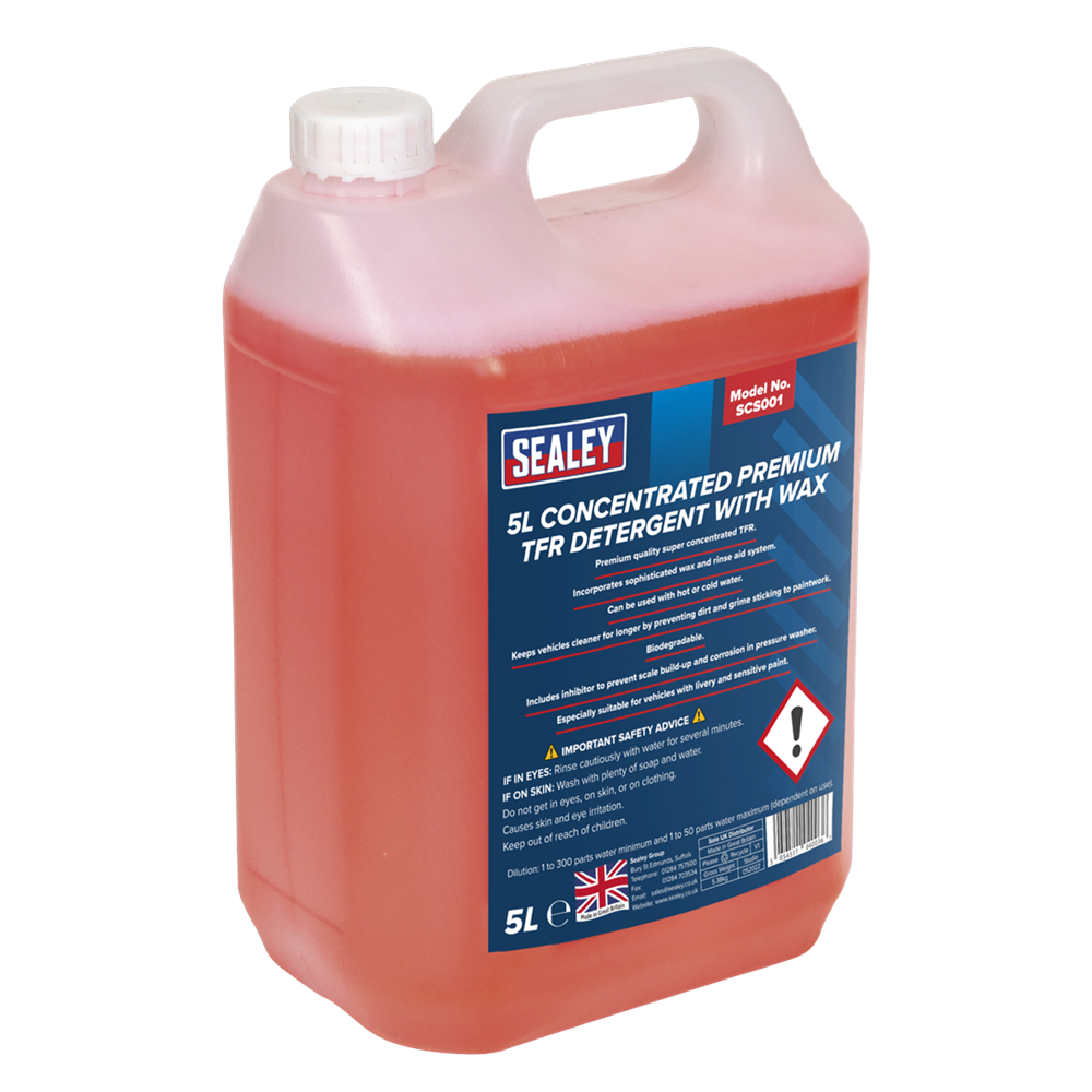 Sealey SCS001 TFR Premium Detergent with Wax Concentrated 5ltr