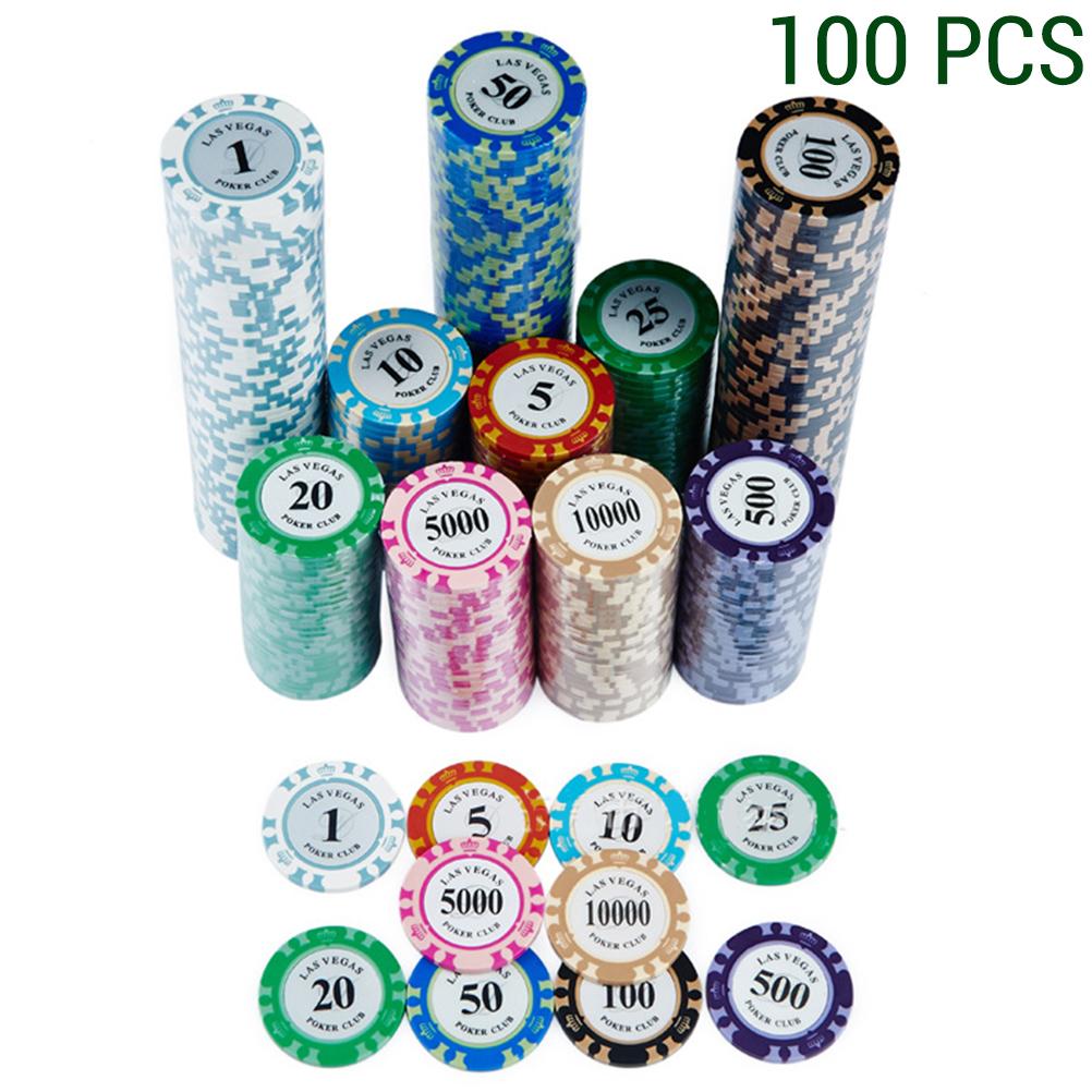 COSYHOME 100 pcs Poker Chips Poker Games Accessories Digital Chips