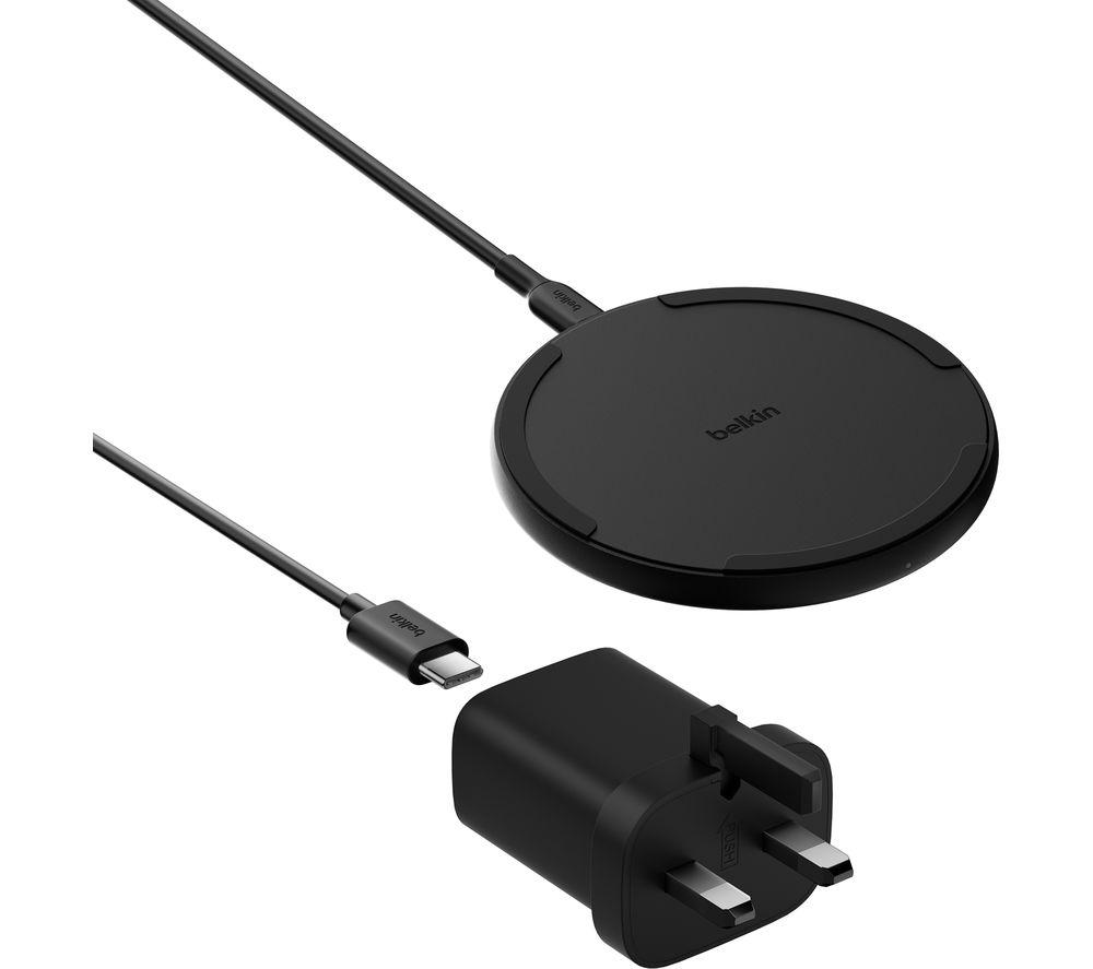 Belkin Boostcharge 15 W Qi Wireless Charging Pad With Power Supply - Black, Black