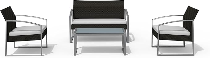 GARDEN FRIEND Salottino salotto da giardino 2 poltrone divano con cuscini tavolino da esterno