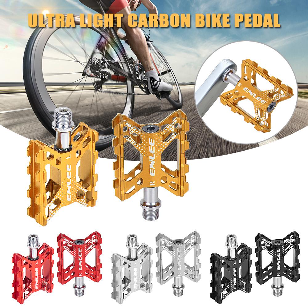TOMTOP JMS Folding Bike Pedals Aluminium Alloy Flat Bicycle Platform Pedals Mountain Bike Pedals Cycling Pedals