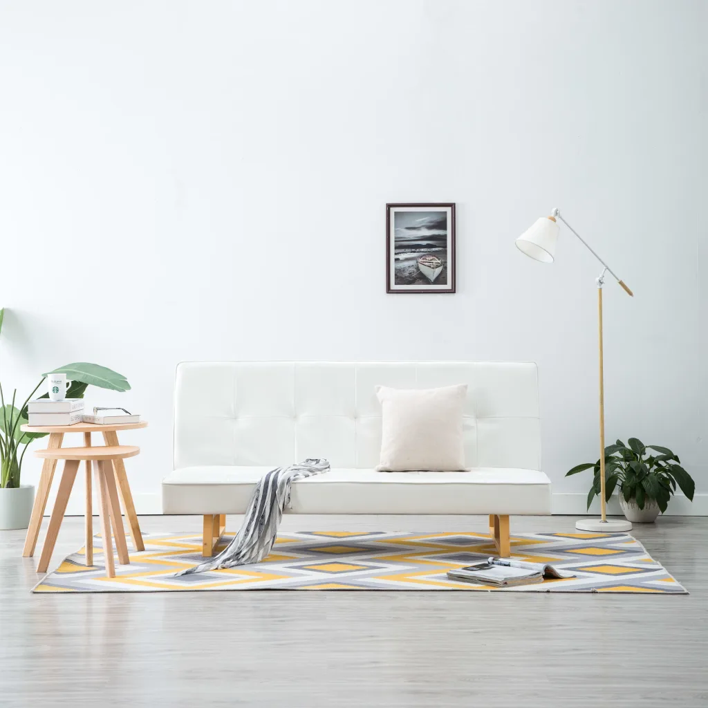VidaXL Sofa Bed Faux Leather White