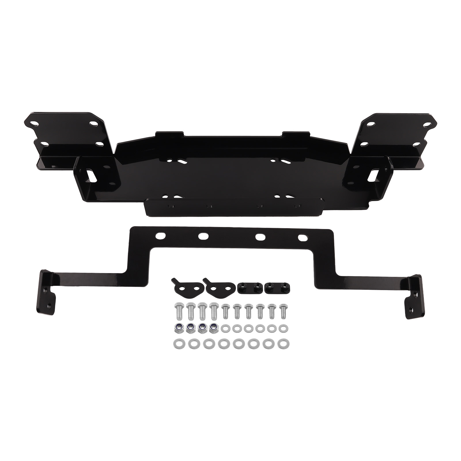 MaXpeedingrods Front Bumper Winch Mount Plate 13,000lbs compatible for Jeep Gladiator JT with metal bumper