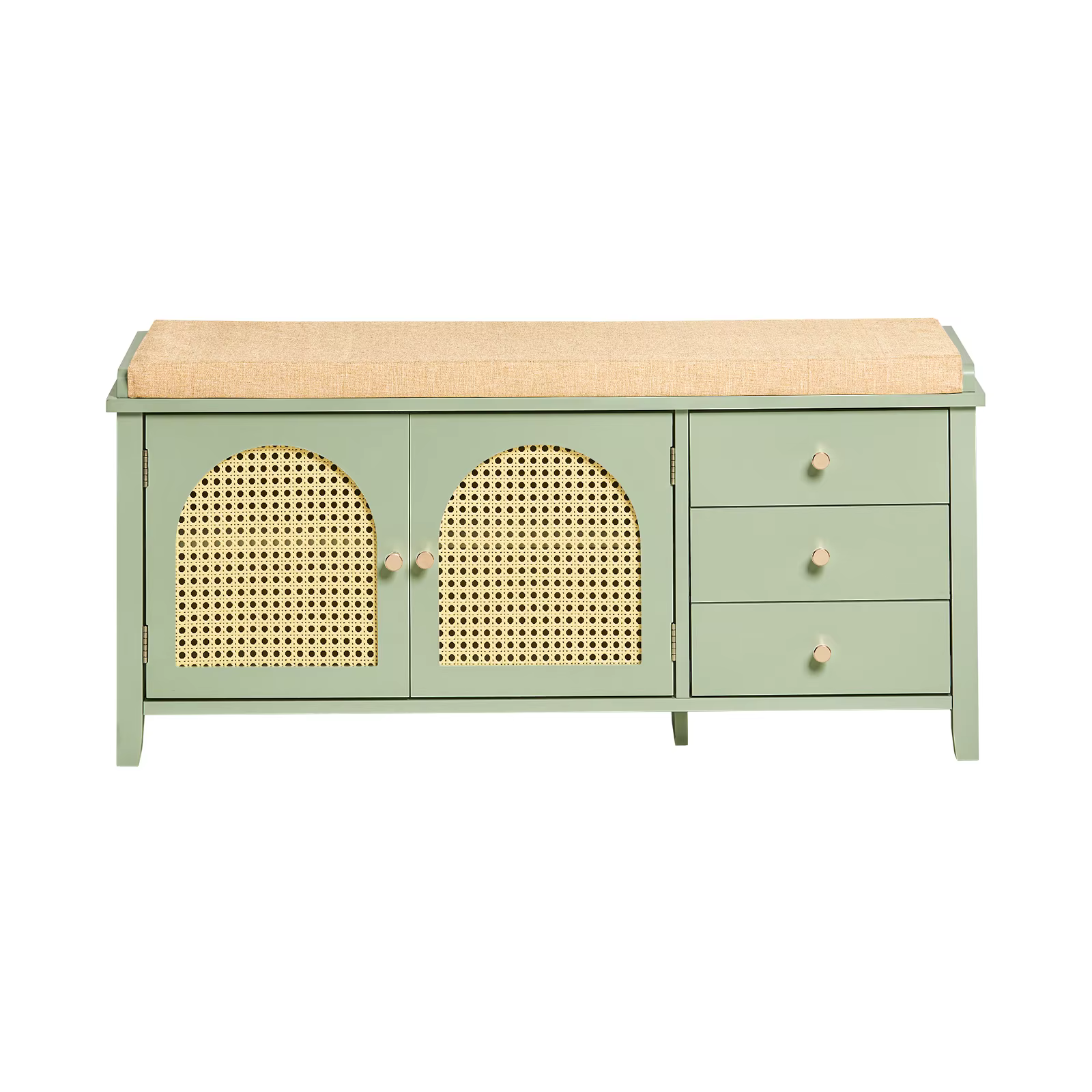 SOBUY Pastoral Storage Bench - Green