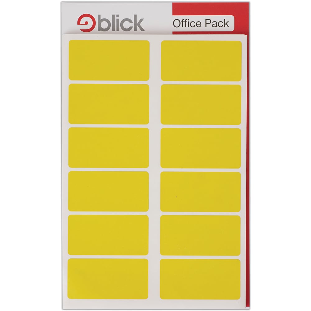 Blick Value Pack Labels (25x50mm) Yellow (320 Labels)