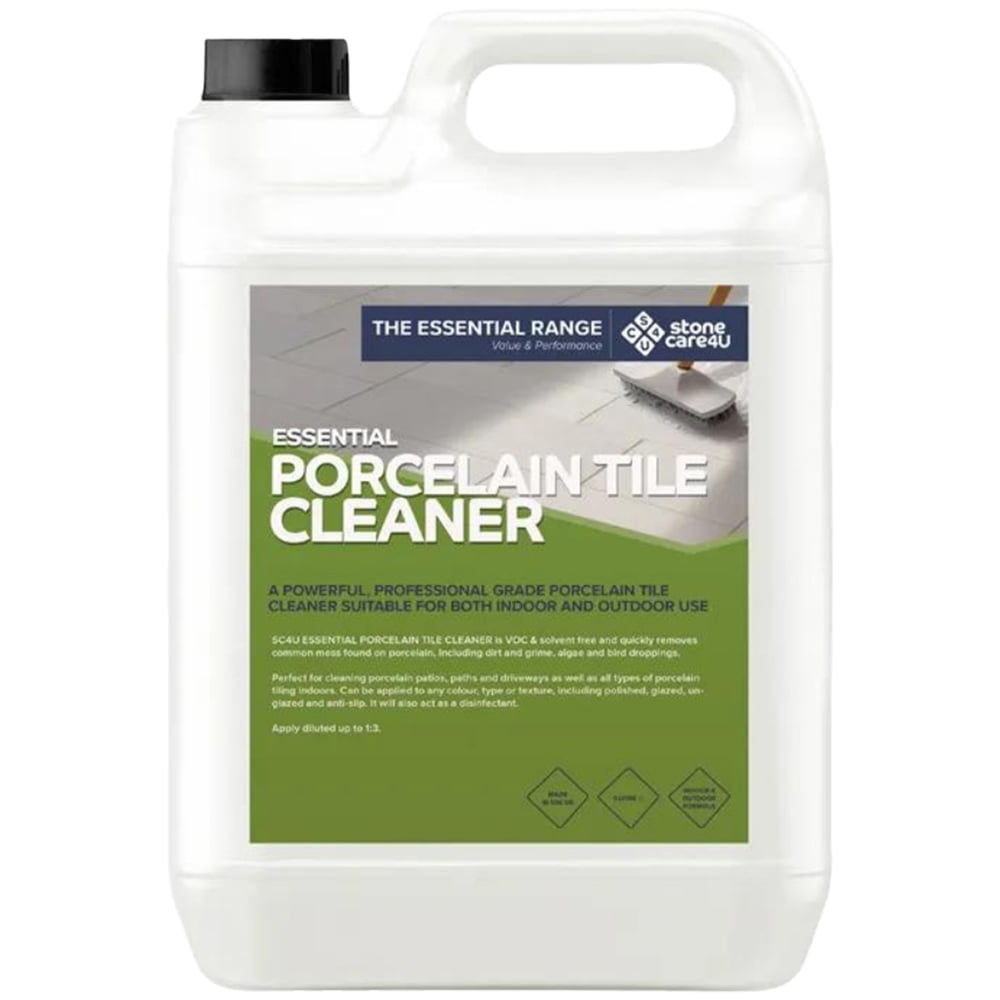 B&Q Stonecare4U - Porcelain Tile Cleaner (5L) - Professional-Grade Cleaner Suitable For Internal & External Use On Porcelain