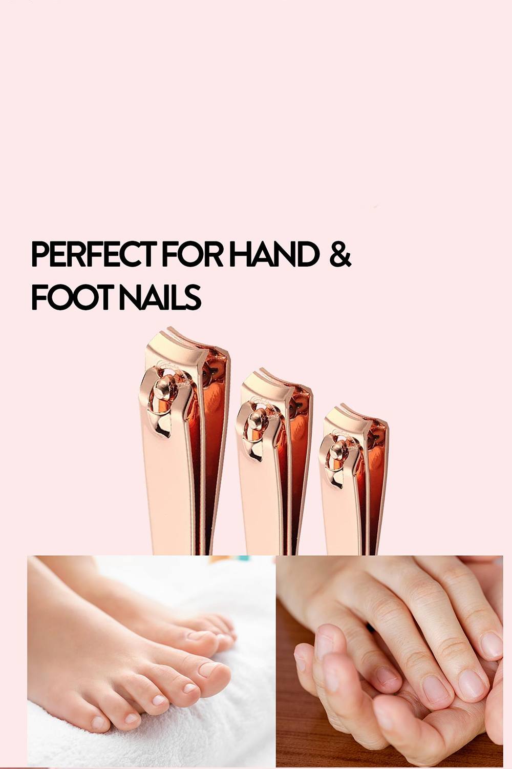 Aquarius 'Nail Clippers' Stainless Steel Nail Cutter, Set of 3