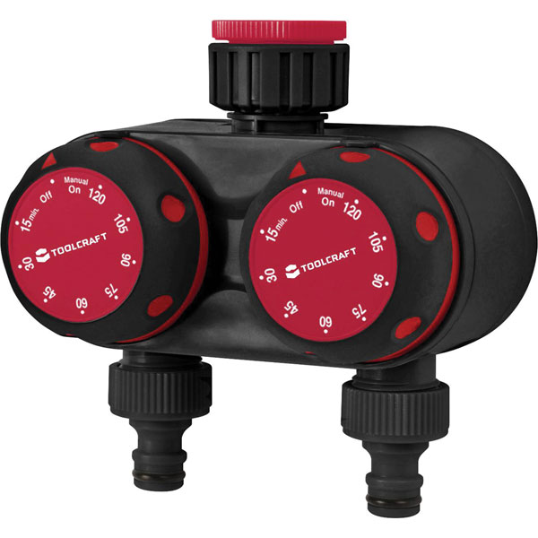 TOOLCRAFT 2302367 Irrigation Control 2-Zone TPR Mechanical Water Timer