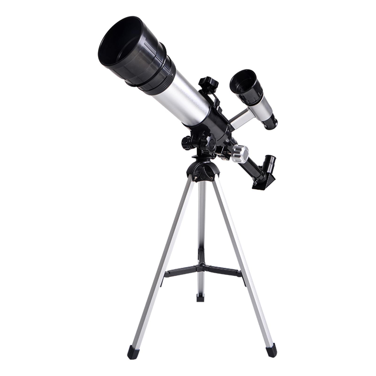 Dodocool Telescopes for Kids Adults Beginners 50mm Alloy Aperture Astronomical Refractor Telescope 100mm silver
