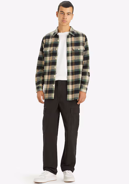 Levis Straight Meteorite Cargo Trousers - Black