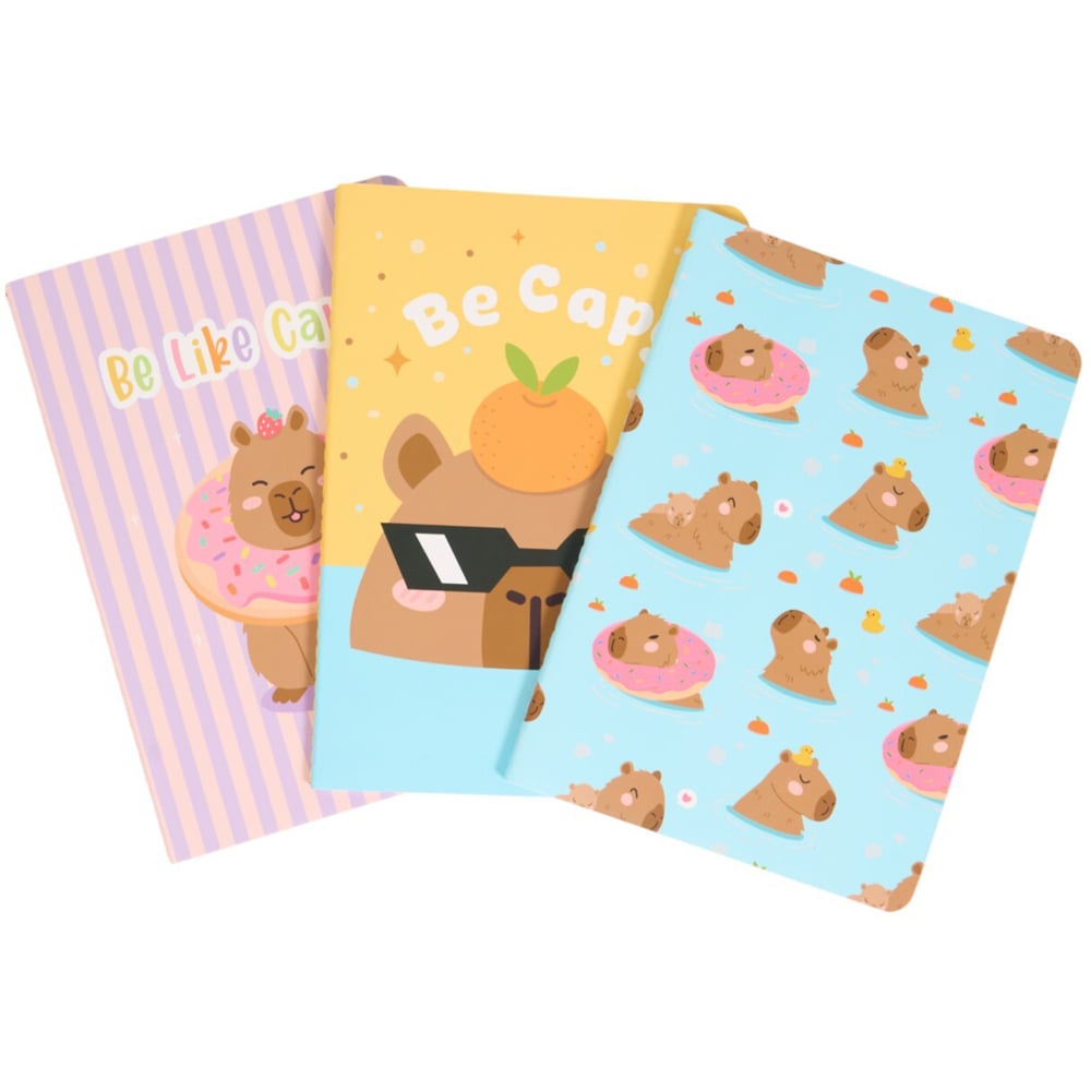 Pack of 3 Capybara Notebooks
