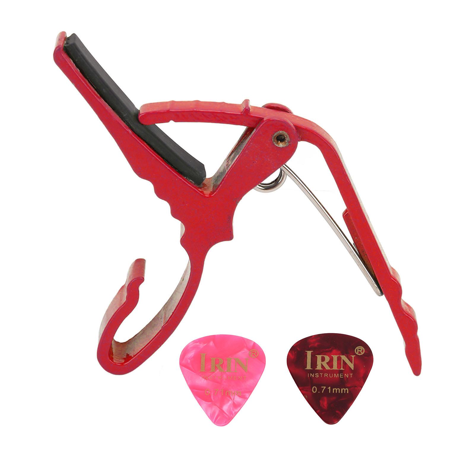 COSYHOME Guitar Capo Alloy Quick Tone Change Portable Instrument Accessory for Playing Performance Red red
