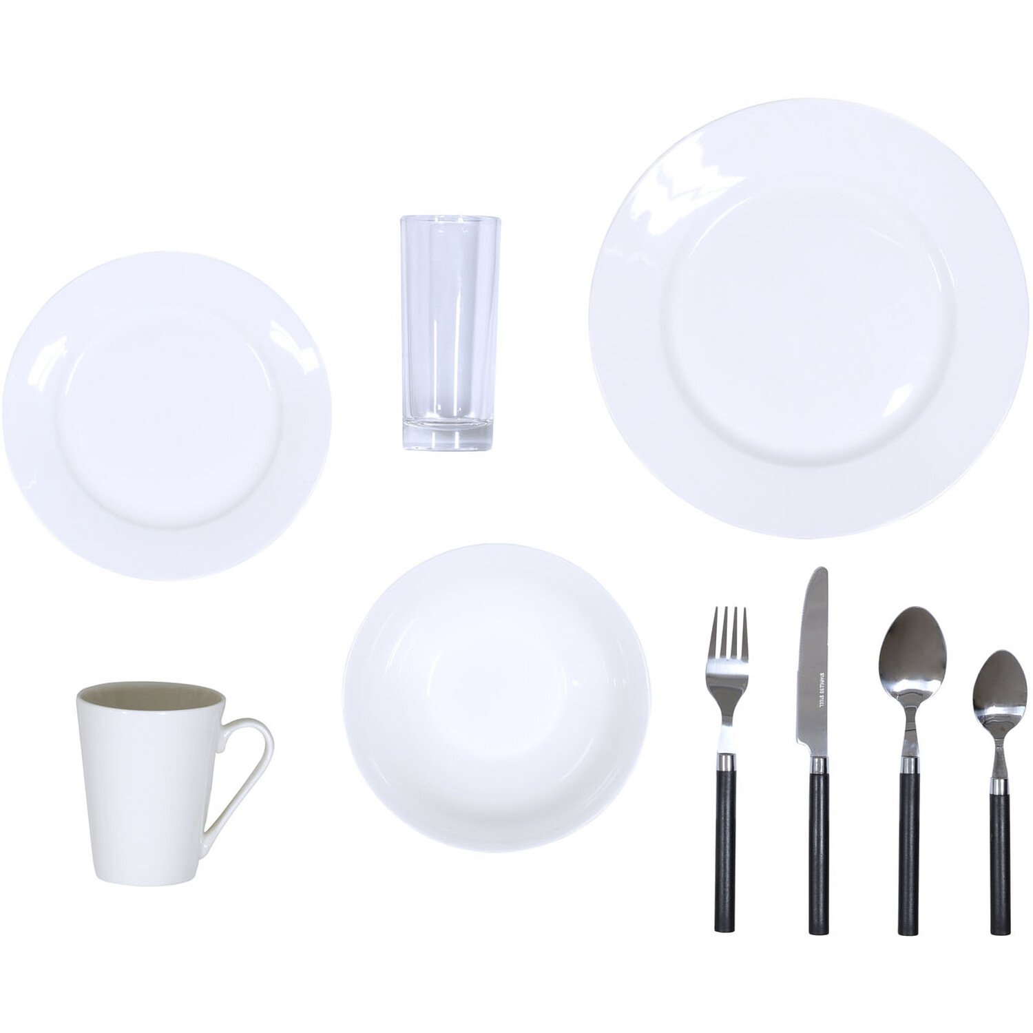 White 36 Piece Dinnerware Starter Set