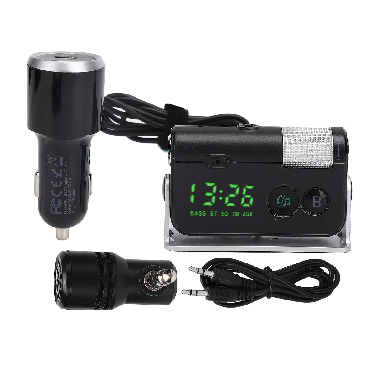 HONOR ELECTRONICS BC73 Car PDQC3.0 Charger Handsfree FM Transmitter Multifunction Bluetooth MP3 Player