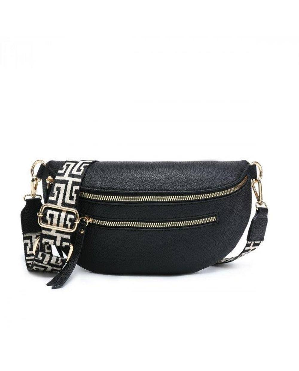 JFY Canvas Strap Bum Bag with Tassels