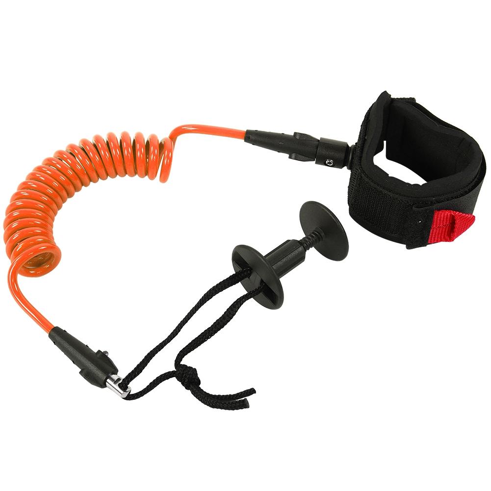 Lixada Bodyboard Coiled Wrist Leash Board Surfing Accessories 5.5MM/5ft Orange