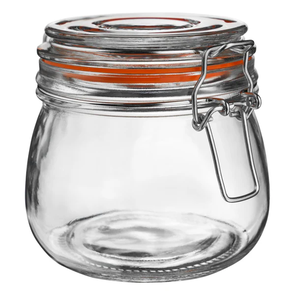 Glass 500ml Storage Jar orange