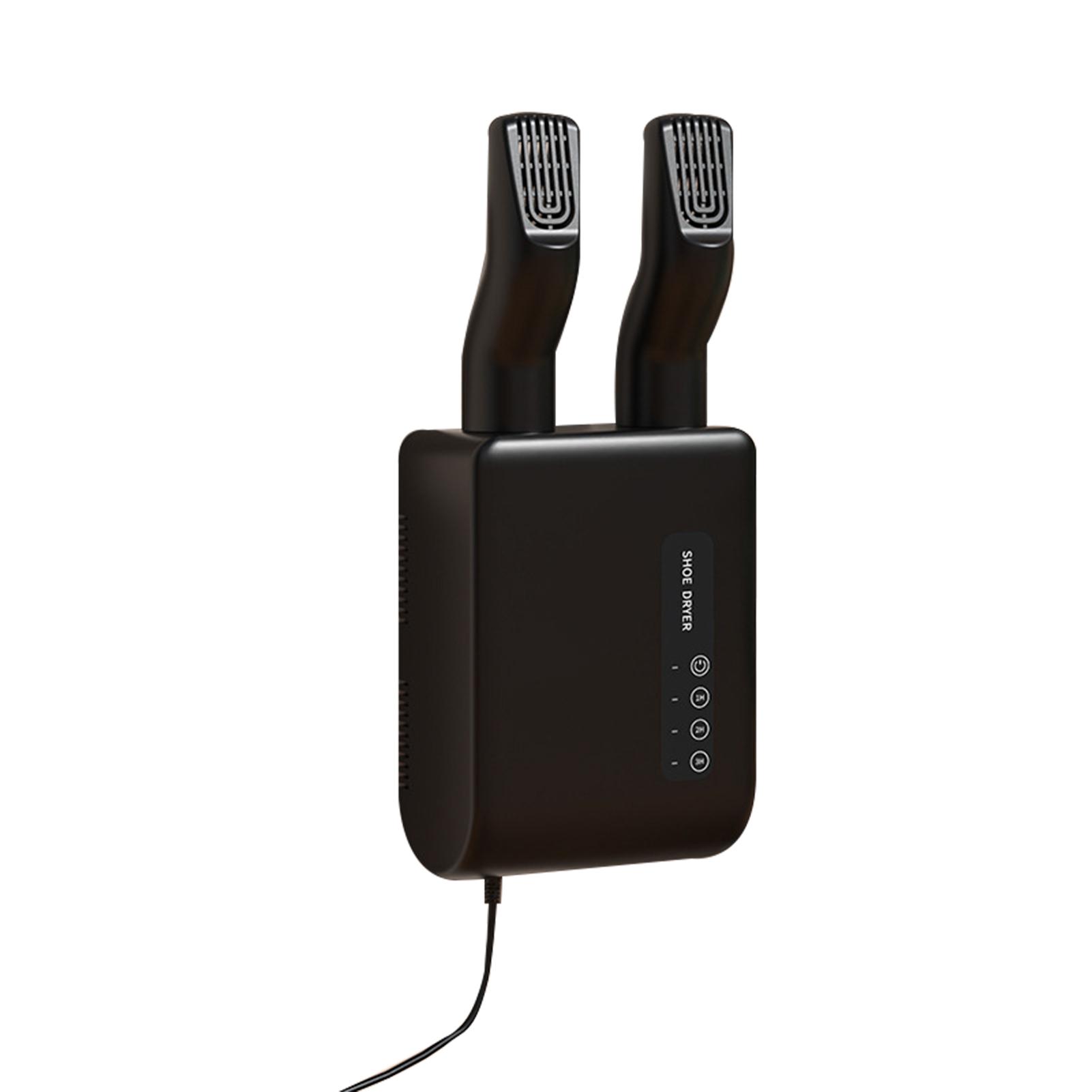 COSYHOME Electric Shoes Dryer Timing Adhesive Wall Mounted Compact Shoes Drying Machine for Boots black