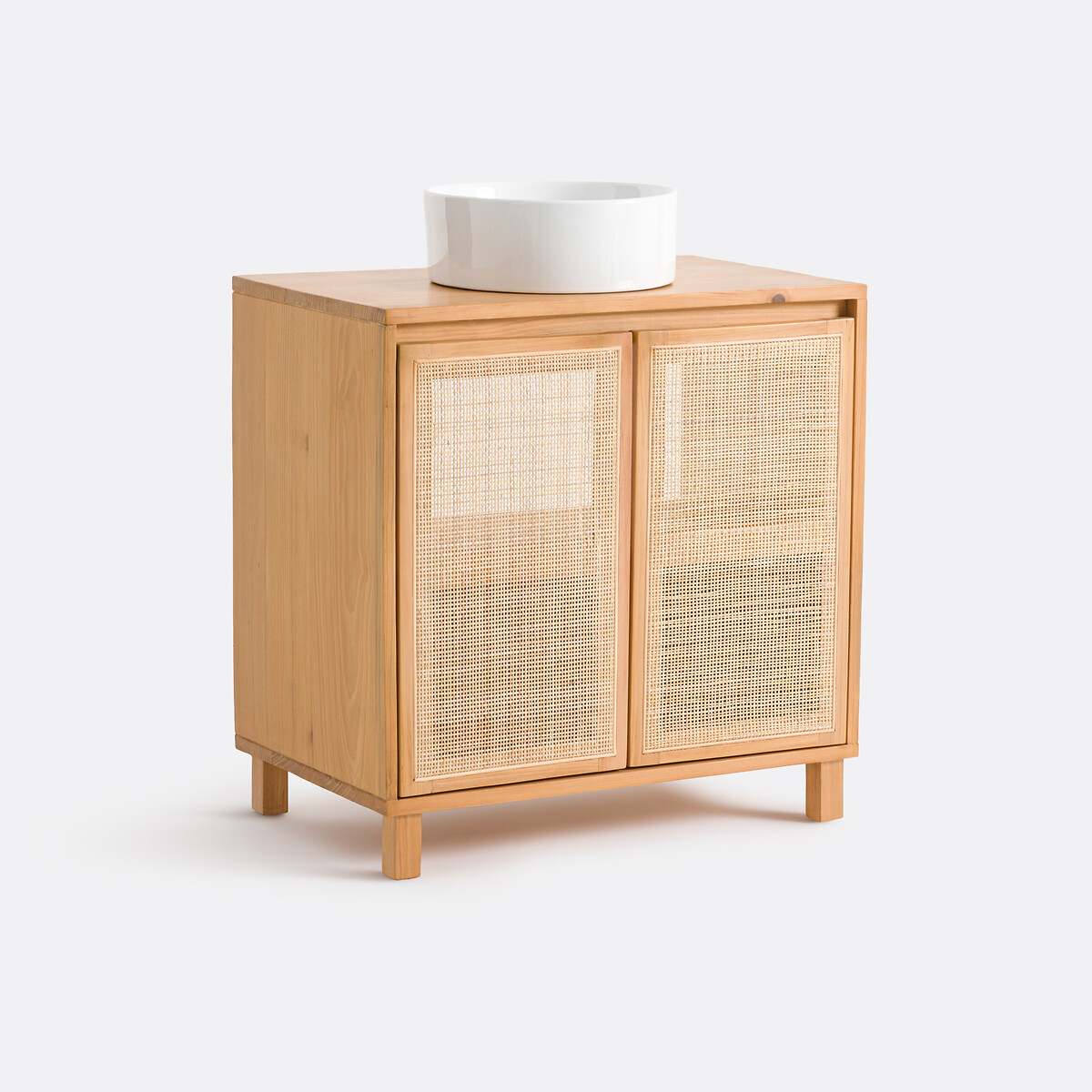 SO'HOME Jaka Vanity Unit Made of Pine and Cane