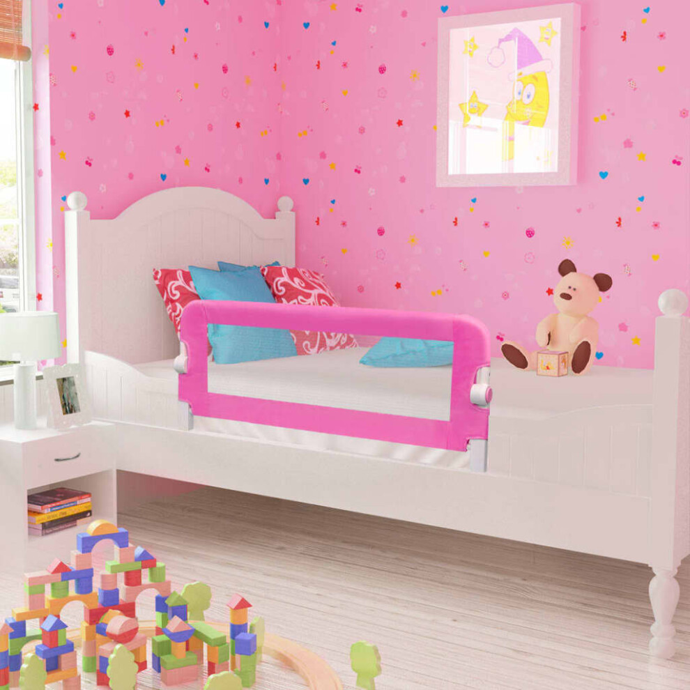 VidaXL Toddler Safety Bed Rail 2 pcs Pink 102x42 cm