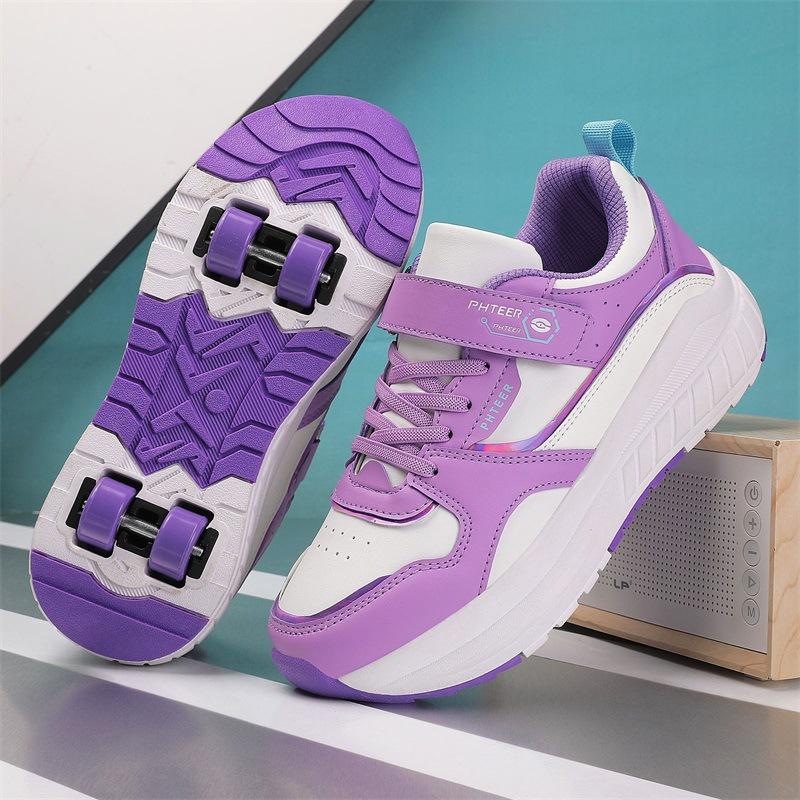 Angel Ting Teen Runaway Shoes Girls New Children's Sports Four-wheeled Boys Middle-aged and Older Children's Skating Roller Skates 40