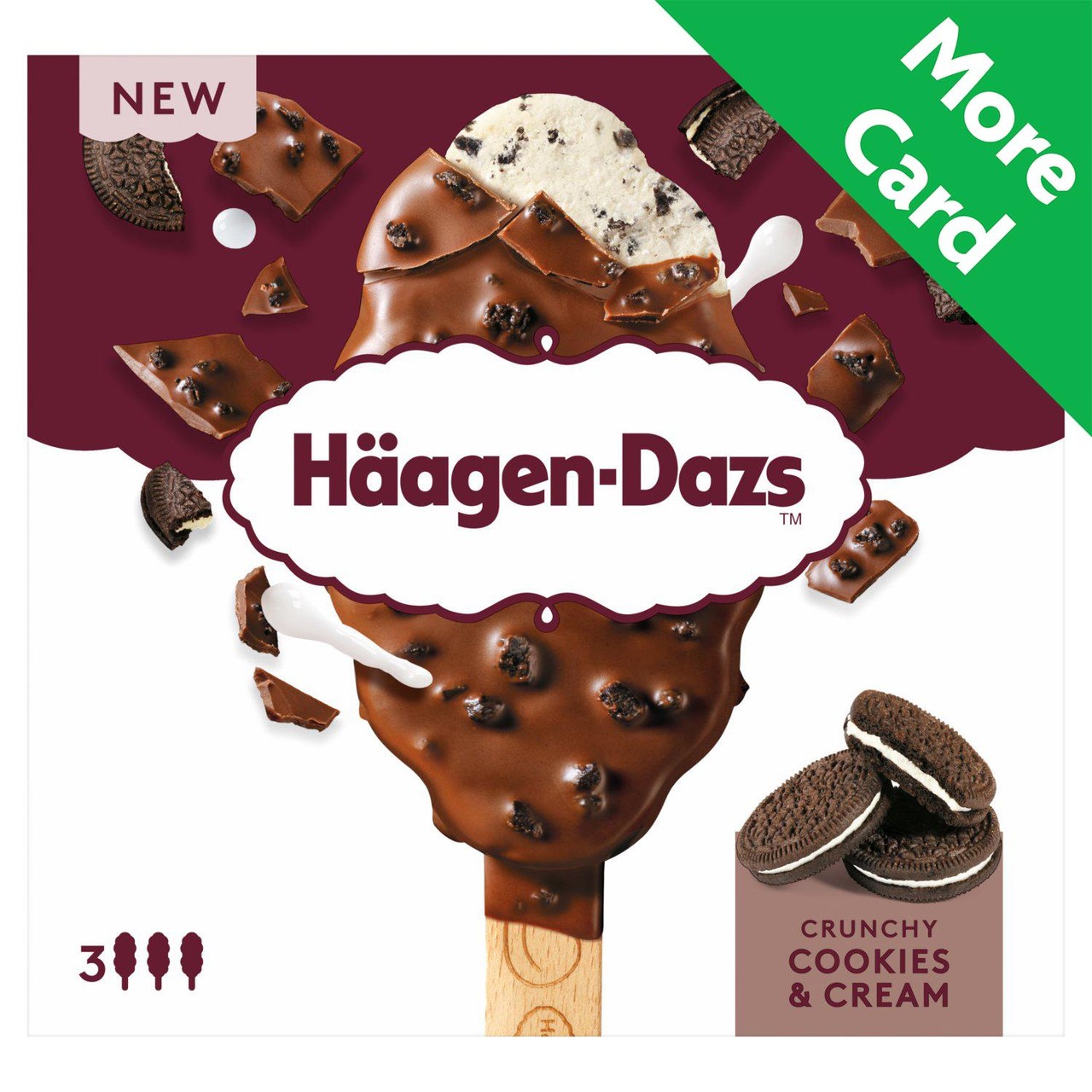 Haagen-Dazs Haagen Dazs Crunchy Cookies & Cream Ice Cream Sticks