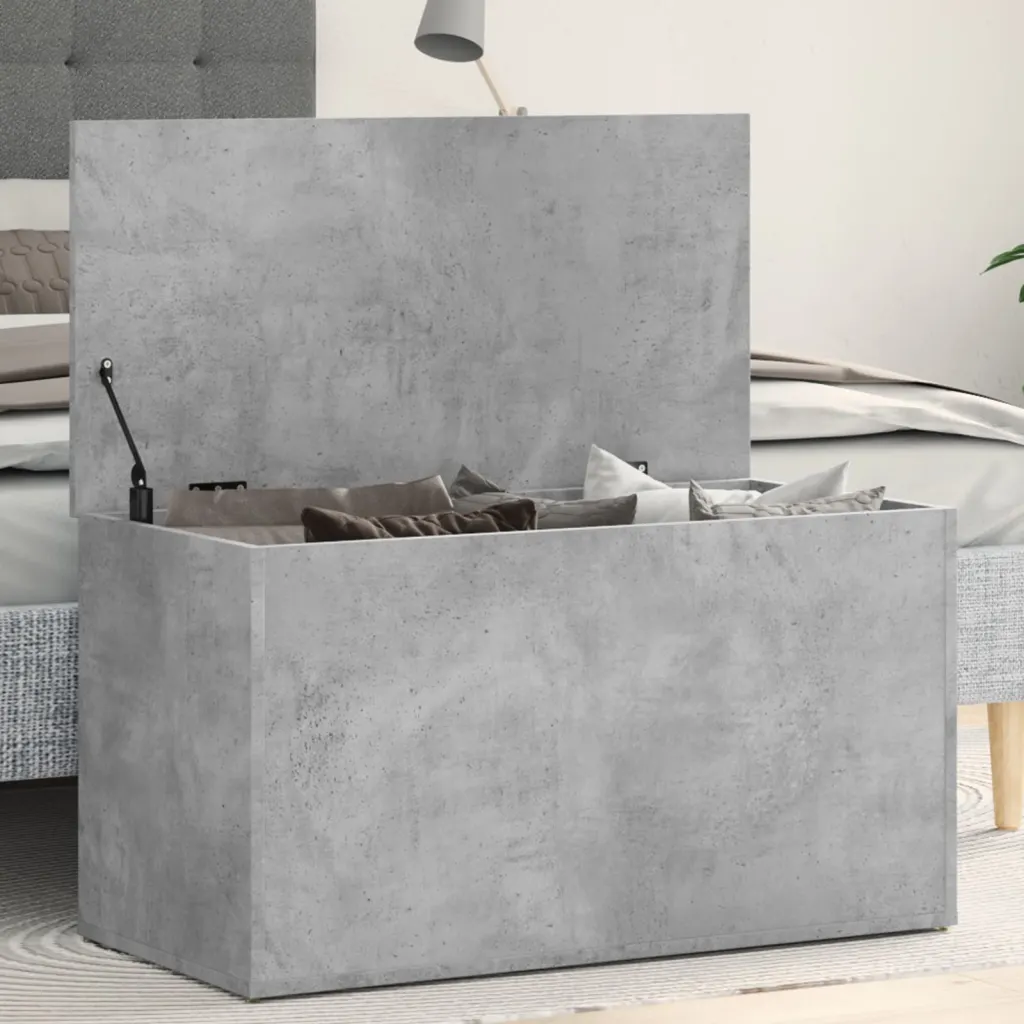 VidaXL Storage Chest Concrete Grey 84x42x46 cm Engineered Wood