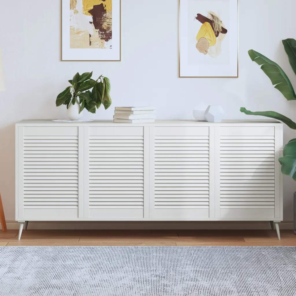 VidaXL Louvred Doors 4 pcs Solid Pine Wood White 69x49.4cm