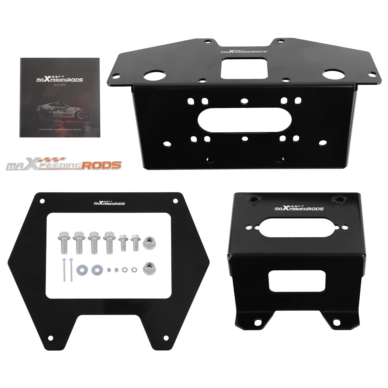 MaXpeedingrods Winch Mount Compatible For Polaris Rzr Pro Xp/rzr Pro Xp 4 3x4 7/8 Standard 4hole