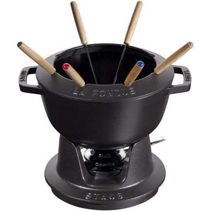 Staub Fondue Set black