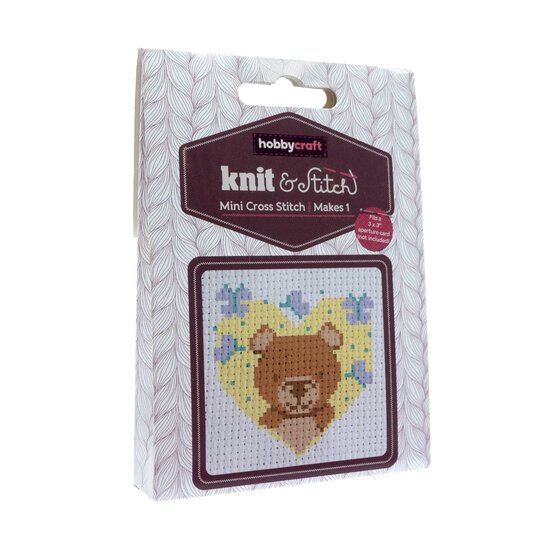 Hobbycraft Mini Teddy Cross Stitch Kit