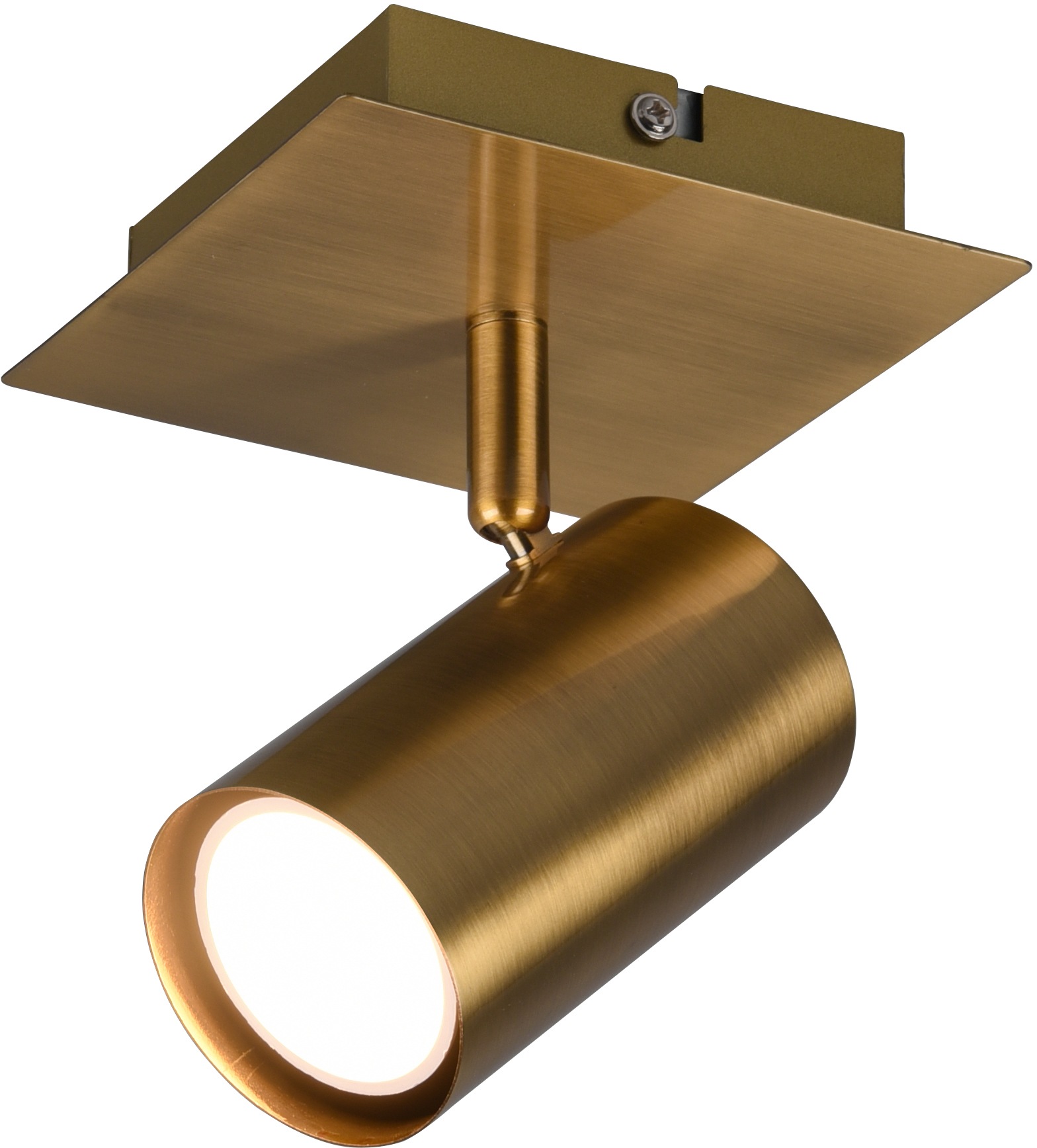 Trio Lighting Marley wall spotlight, antique brass
