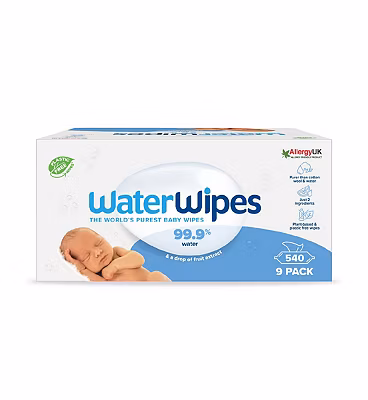 Waterwipes Sensitive Newborn Biodegradable Baby Wipes 9 Pk