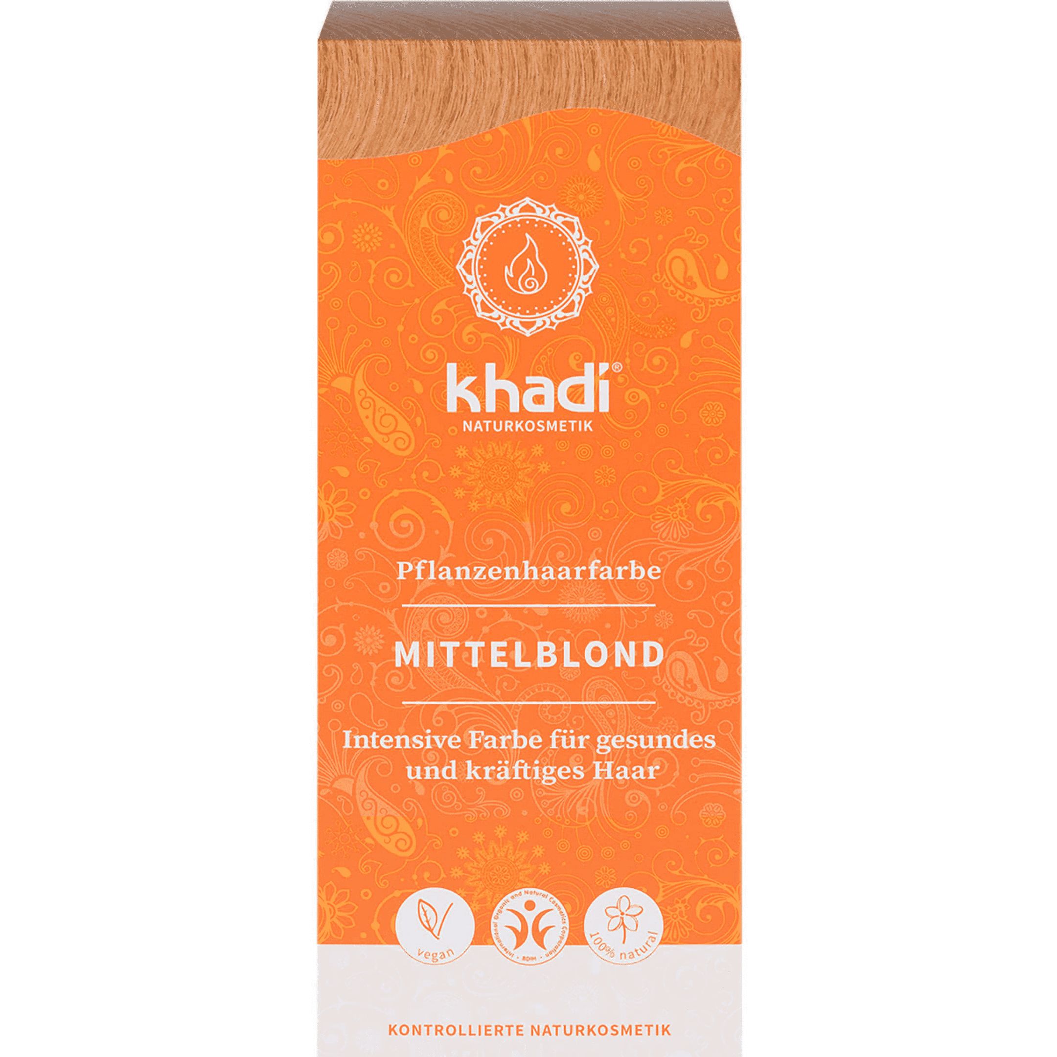 Khadi Natural Permanent Hair Colour Powder Medium Blonde 100g
