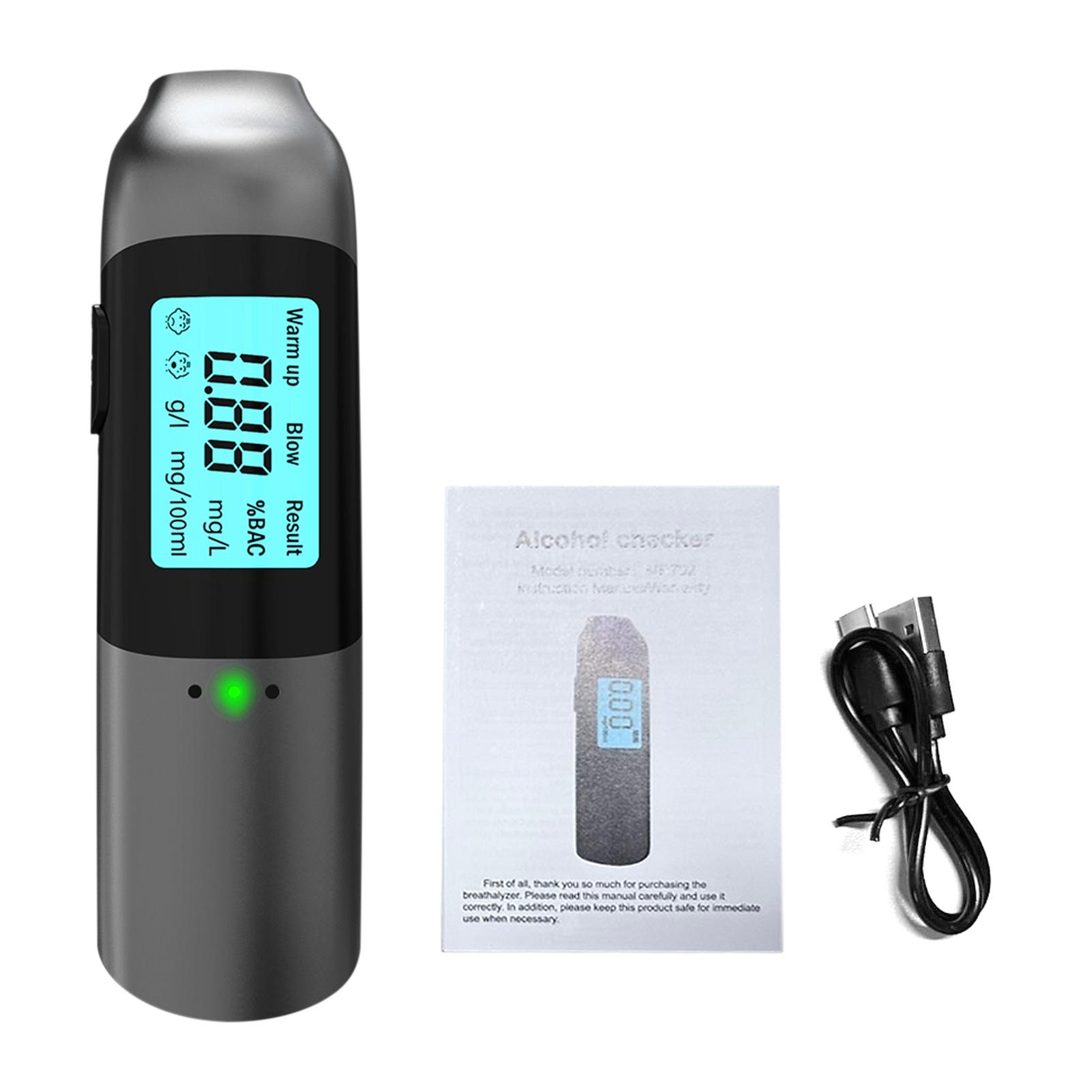 ZEBLAZE Contactless Breathalyzer, Portable Rechargeable Breath Analyzer with LED Display Voice
