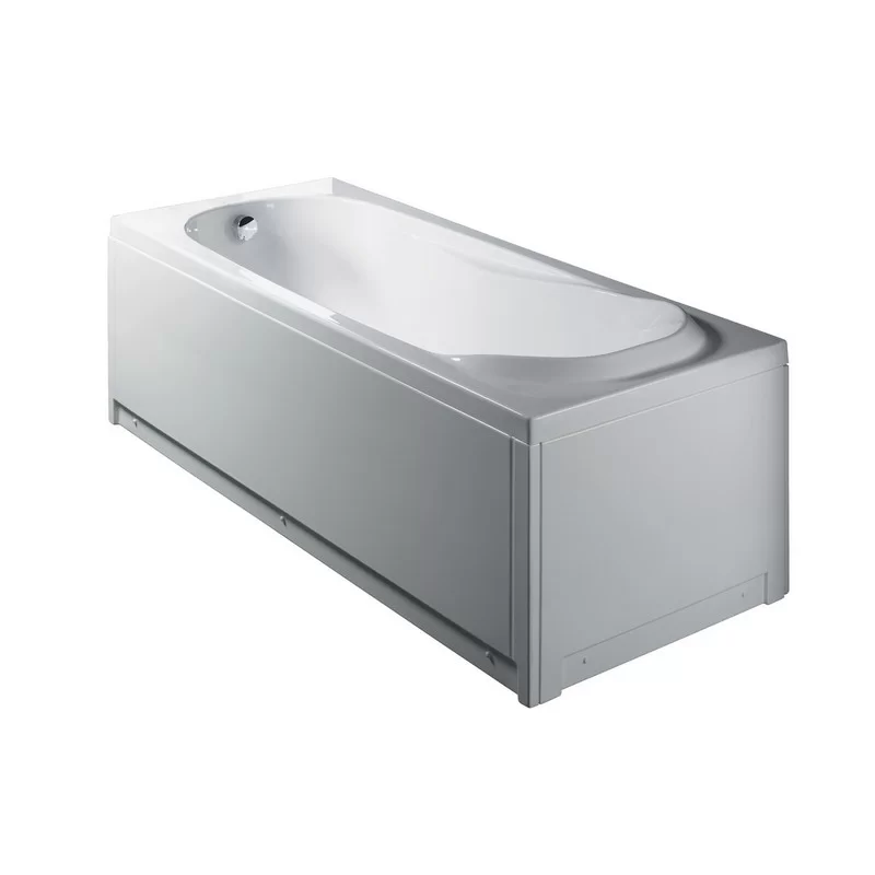 Senza MarcaGenerico Vasca da bagno rettangolare con pannelli 170x70 cm bianca Itaca