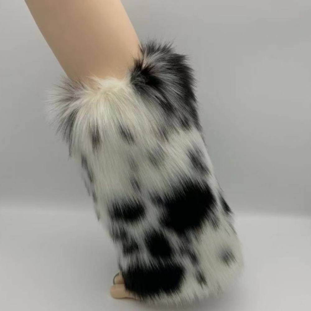 PEACH ACCESSORIES Cosy Paws Faux Fur Leg Warmers