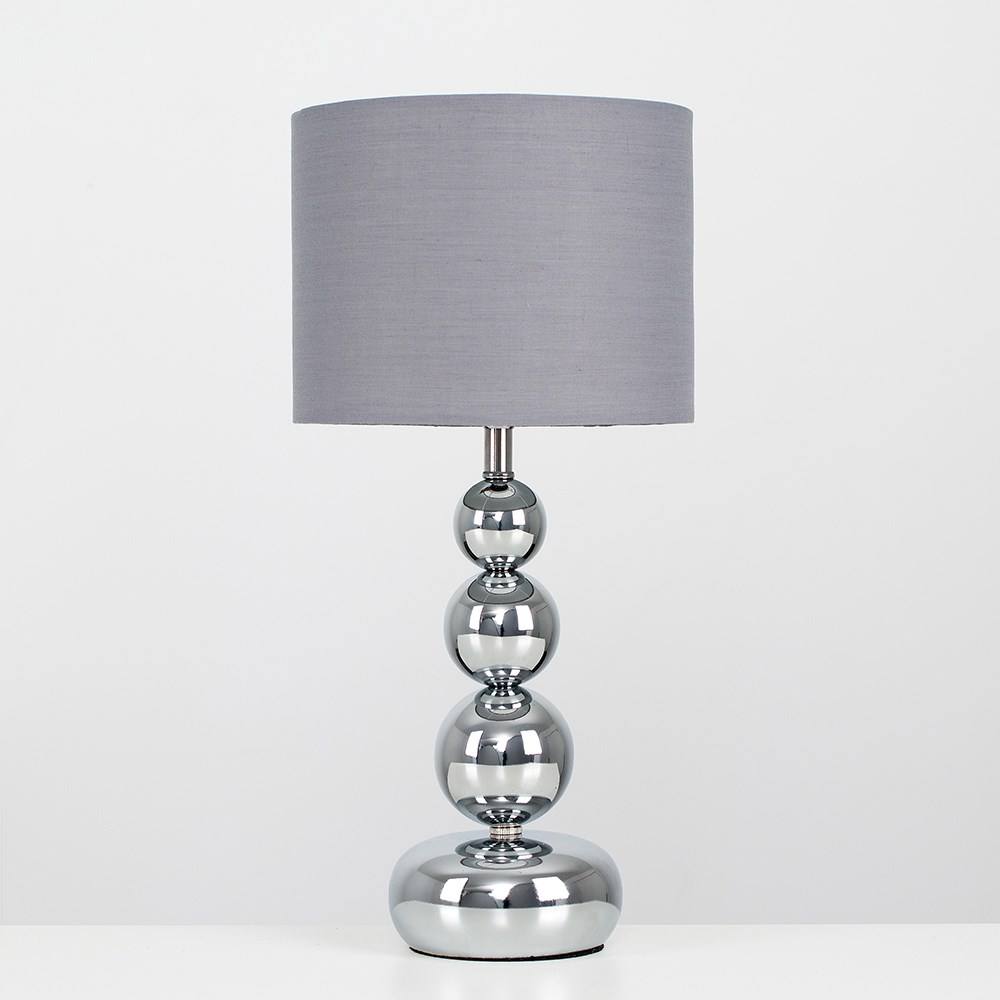 ValueLights Marissa Pair of Silver Table Lamps