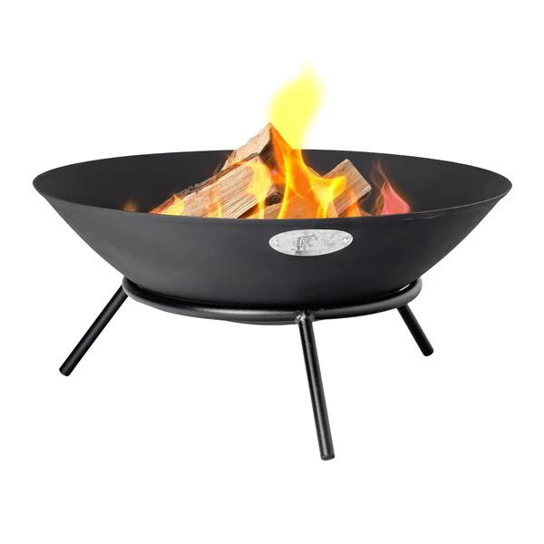 Steel Garden Fire Pit - 56cm - Black