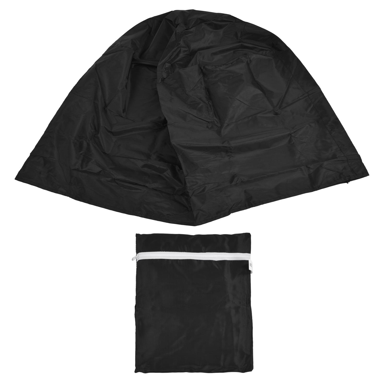 OutsideWorld Fire Pit Cover Round Black Waterproof Dustproof Polyester Fiber Firepit Cover for Home Outdoor