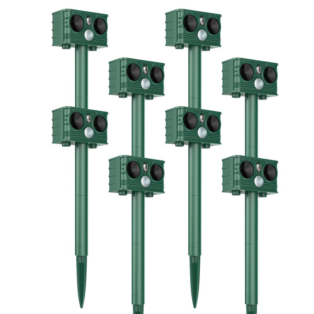 TOMTOP JMS Ultrasonics Solar Animal Repeller 3 in 1 Outdoor Dog Cat Rat Repellent Waterproof with Motion dark green