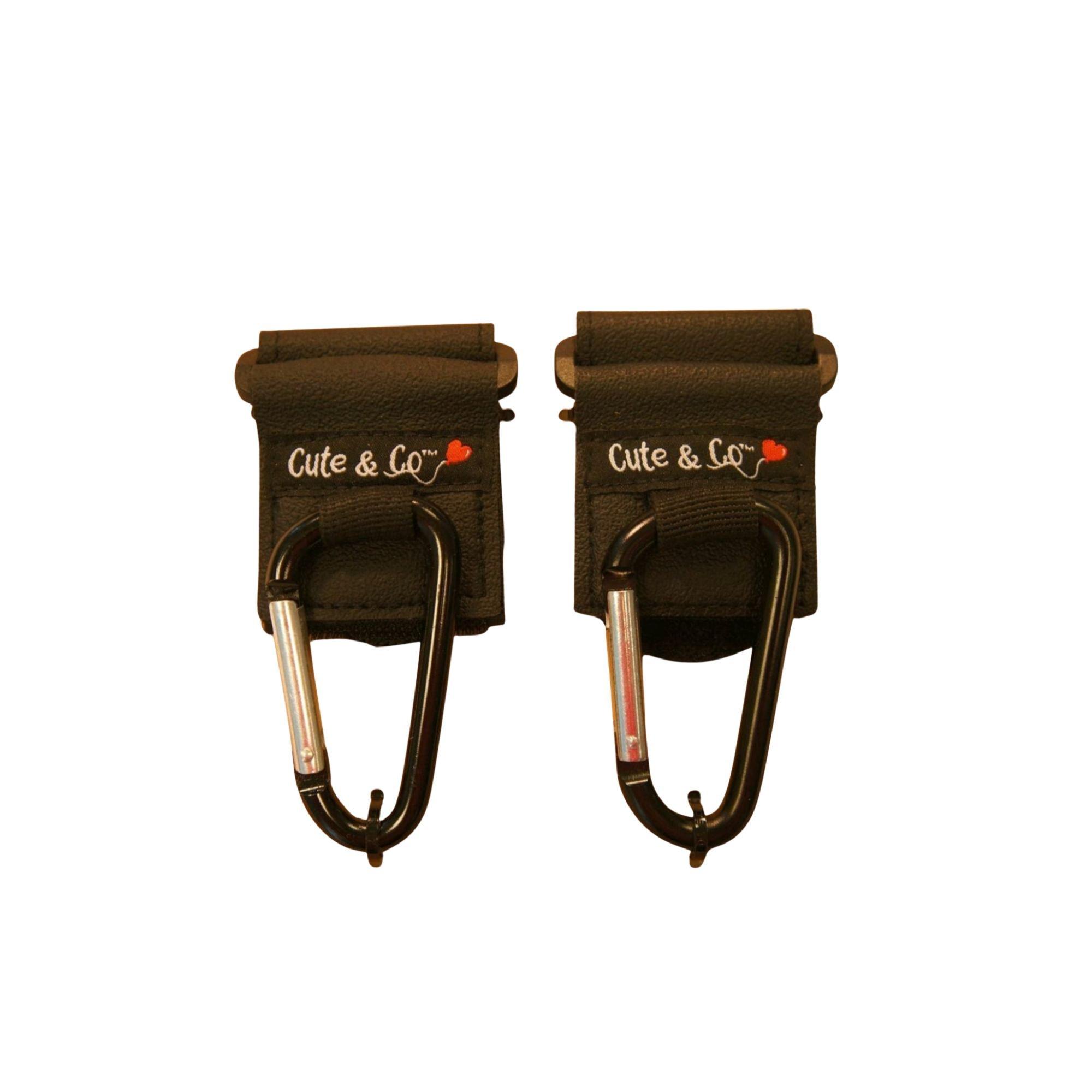 Cute And Co & Co Baby Pushchair Carabiner Straps - Black
