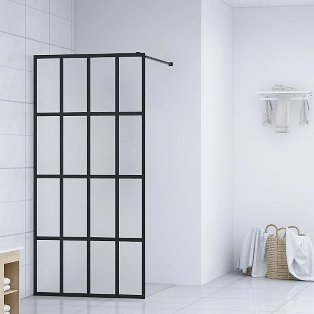 VidaXL Walk-in Shower Screen Frosted Tempered Glass 140x195 cm