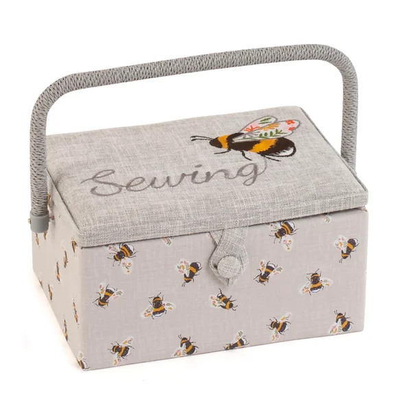 Hobby Gift Bee Medium Embroidered Sewing Basket