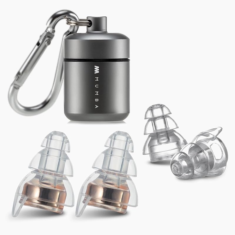 Mumba high fidelity concert earplugs reusable musician earplugs music festival DJ With storage box 24dB advanced filter technology earplugs for